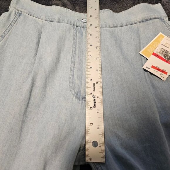 !!!NWT!!! Women's Michael Michael Kors Chambray Wide Leg Pants, XS Petite - Picture 5 of 9